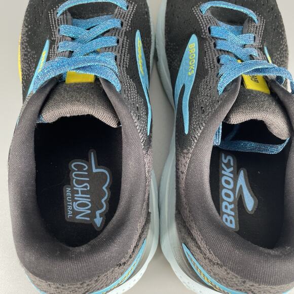 Mens 7 Women’s 8.5 Brooks Ghost 16 Black Blue Running Shoes Athletic Sneaker EUC - Picture 8 of 9